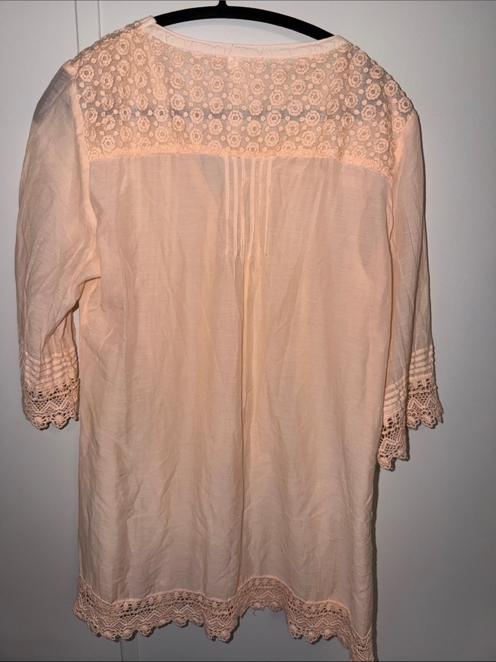 Peach Crochet-Trim Women’s Swim Coverup - Picture 6 of 6